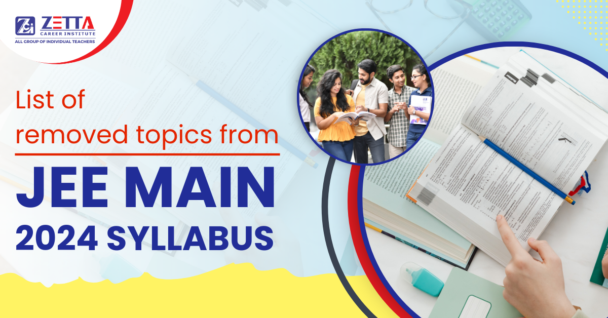 Illustration representing topics removed from JEE Main 2024 syllabus